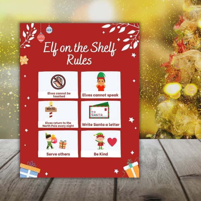 how to use elf on the shelf rules printable