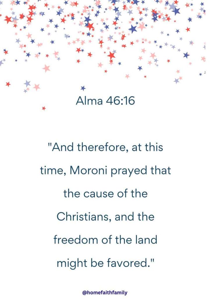 independence day 4th of July Bible verses the book of mormon captain moroni