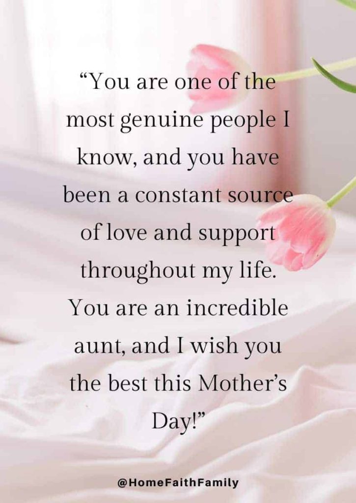 inspirational mothers day wishes for aunt
