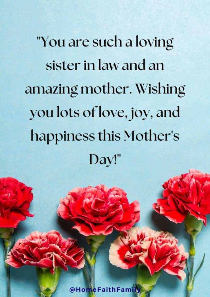 inspiring mothers day messages for sister in law