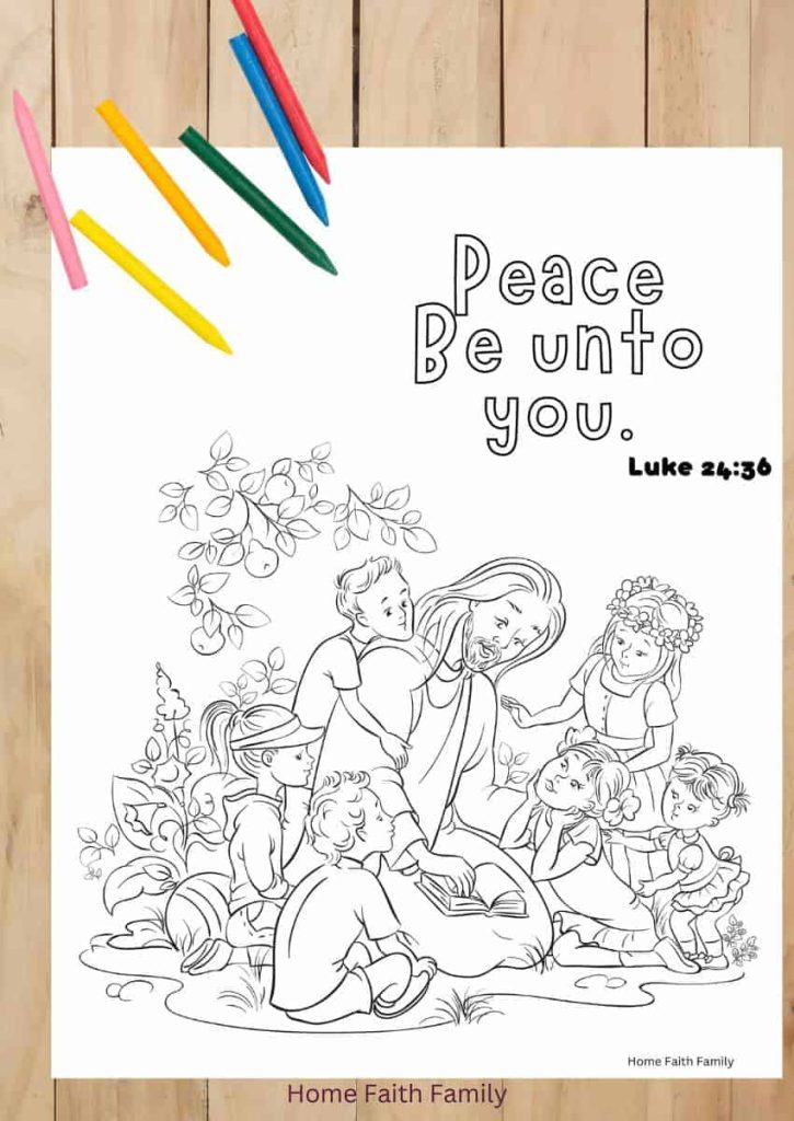 free jesus teaches children easter coloring pages lds
