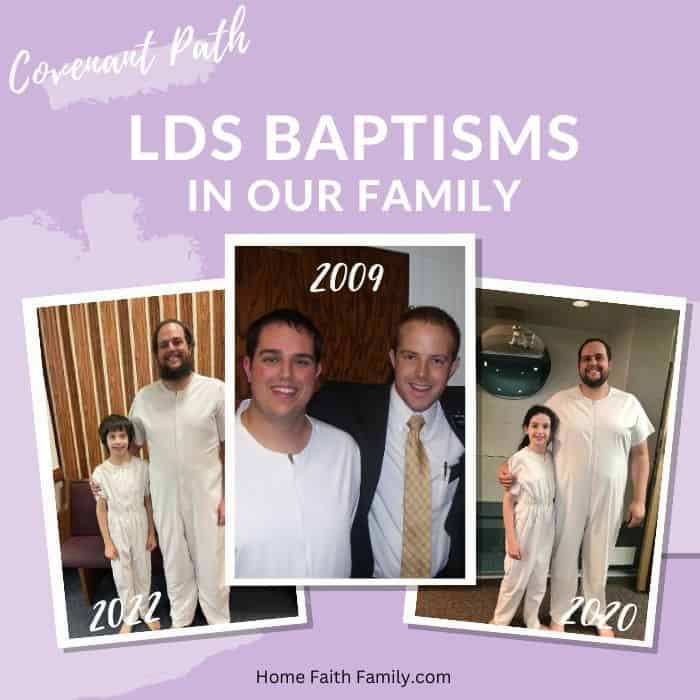 LDS family baptisms.