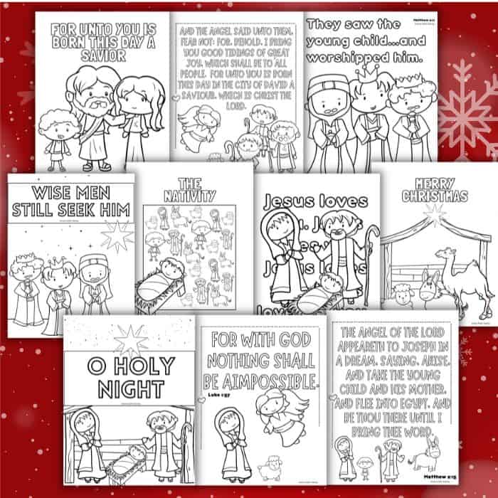 lds christmas coloring pages