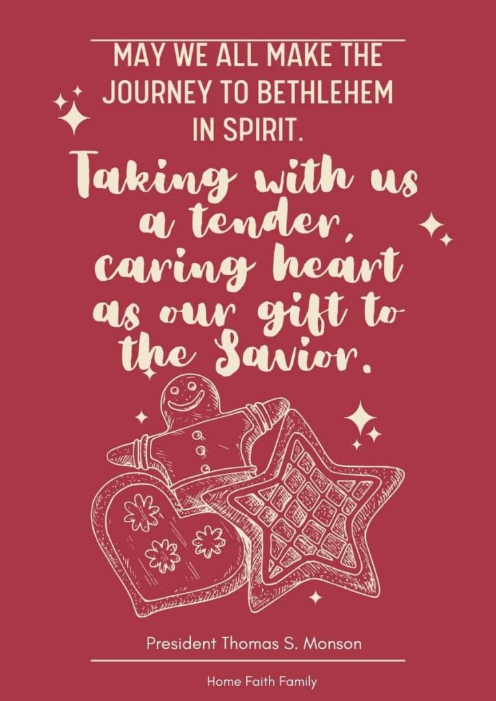 lds christmas quotes thomas monson jesus christ