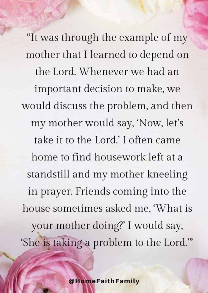 lds mothers day quotes praying mother