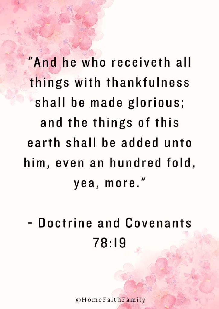 lds thanksgiving quotes doctrine and covenants