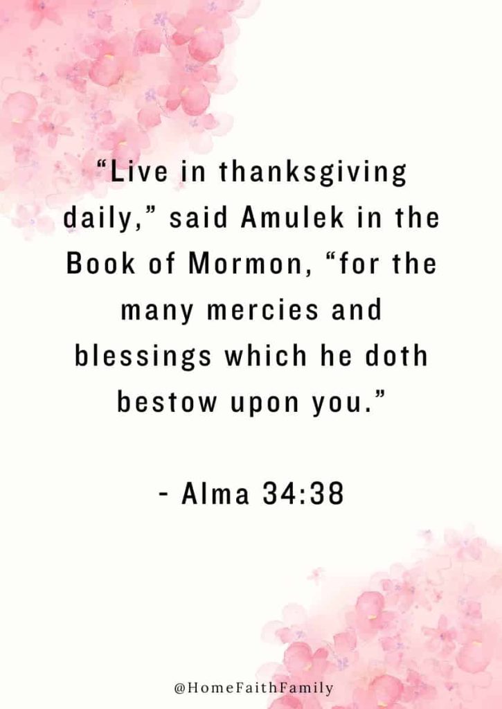 lds thanksgiving quotes the book of mormon