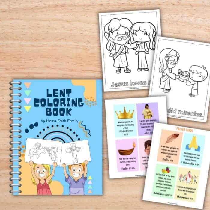 Lent coloring book for children.