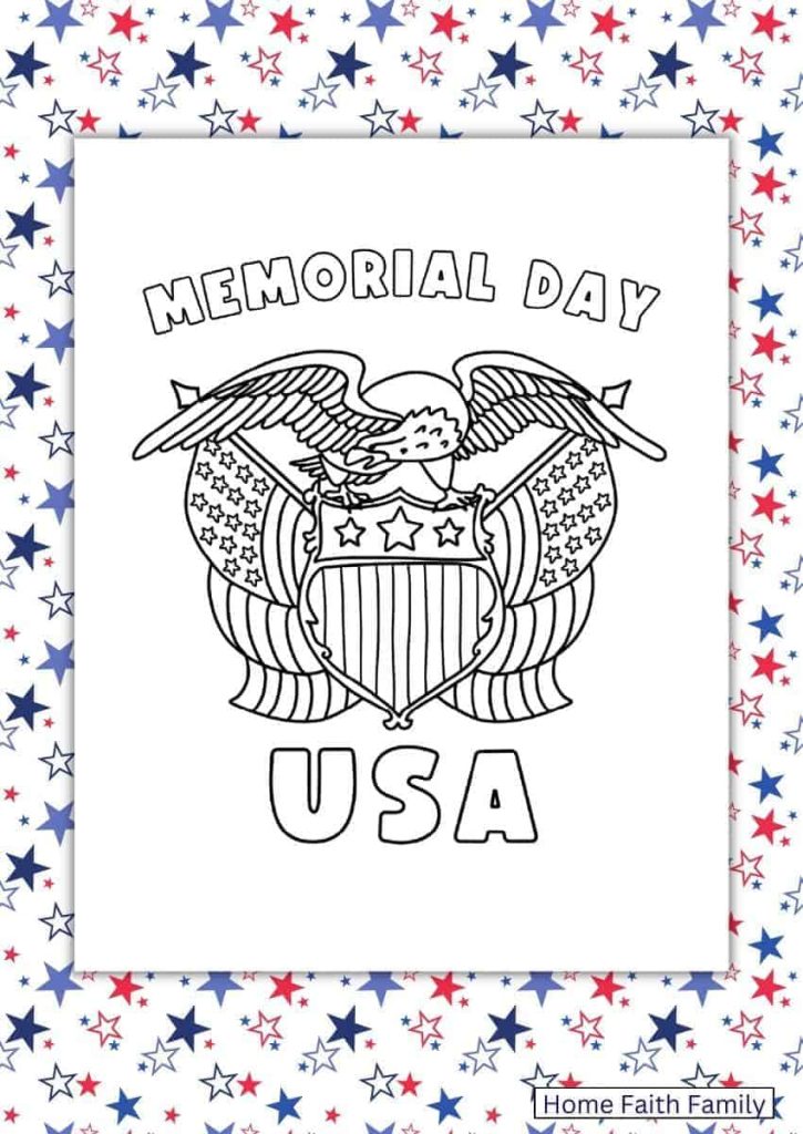 12 Free Memorial Day Coloring Pages For Toddlers - Home Faith Family