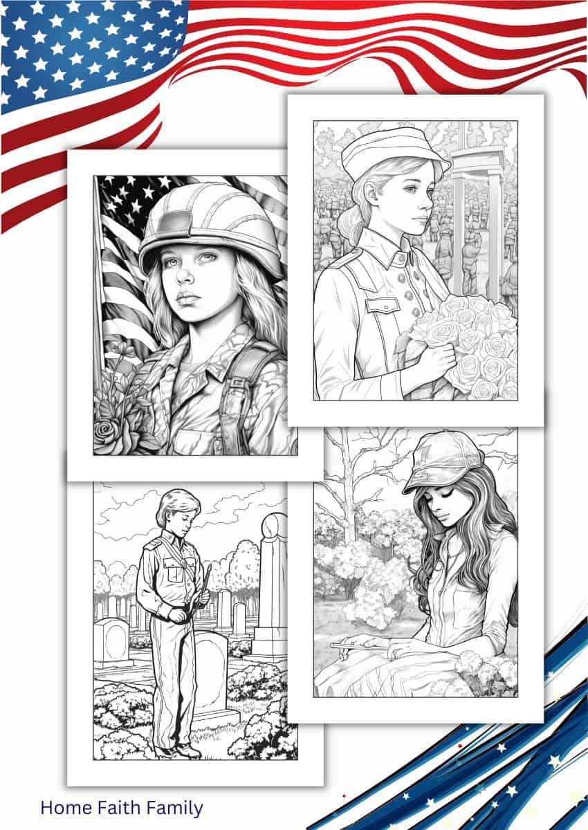 40+ Free Memorial Day Printable Coloring Pages - Home Faith Family