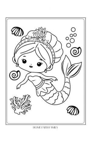 Free Unicorn and Mermaid Coloring Pages - Home Faith Family
