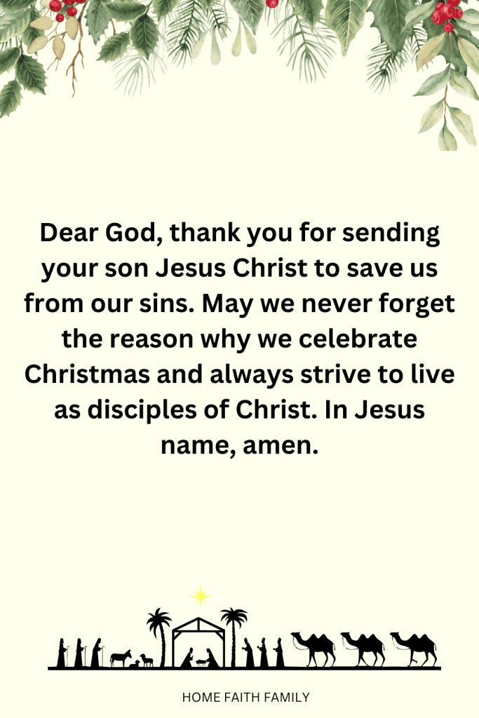 merry christmas prayer messages for dear friends