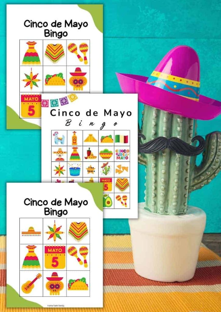mexican fiesta party game unique bingo cards cinco de mayo