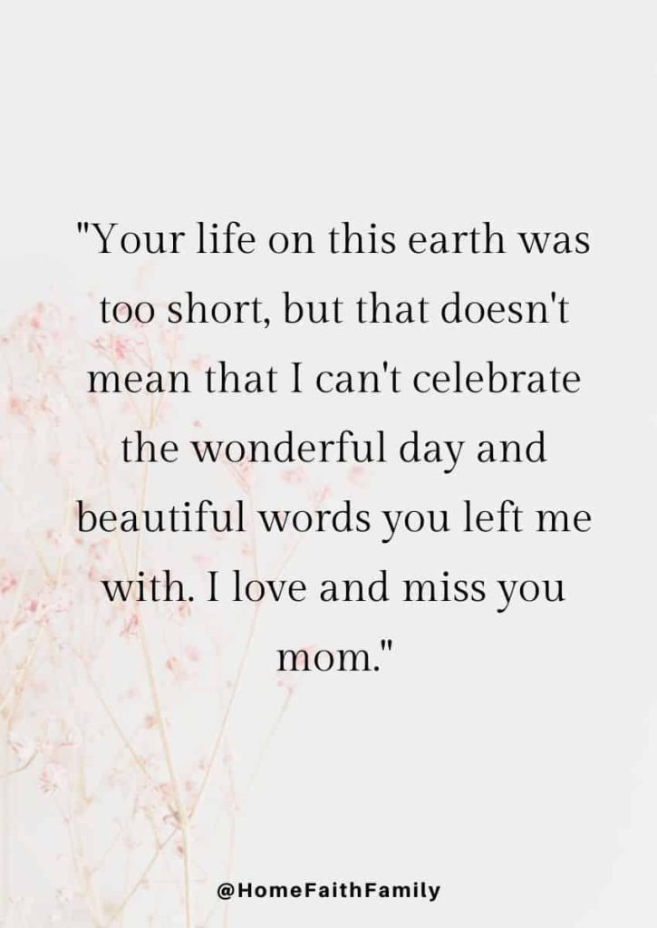 sad quotes about death of a mother