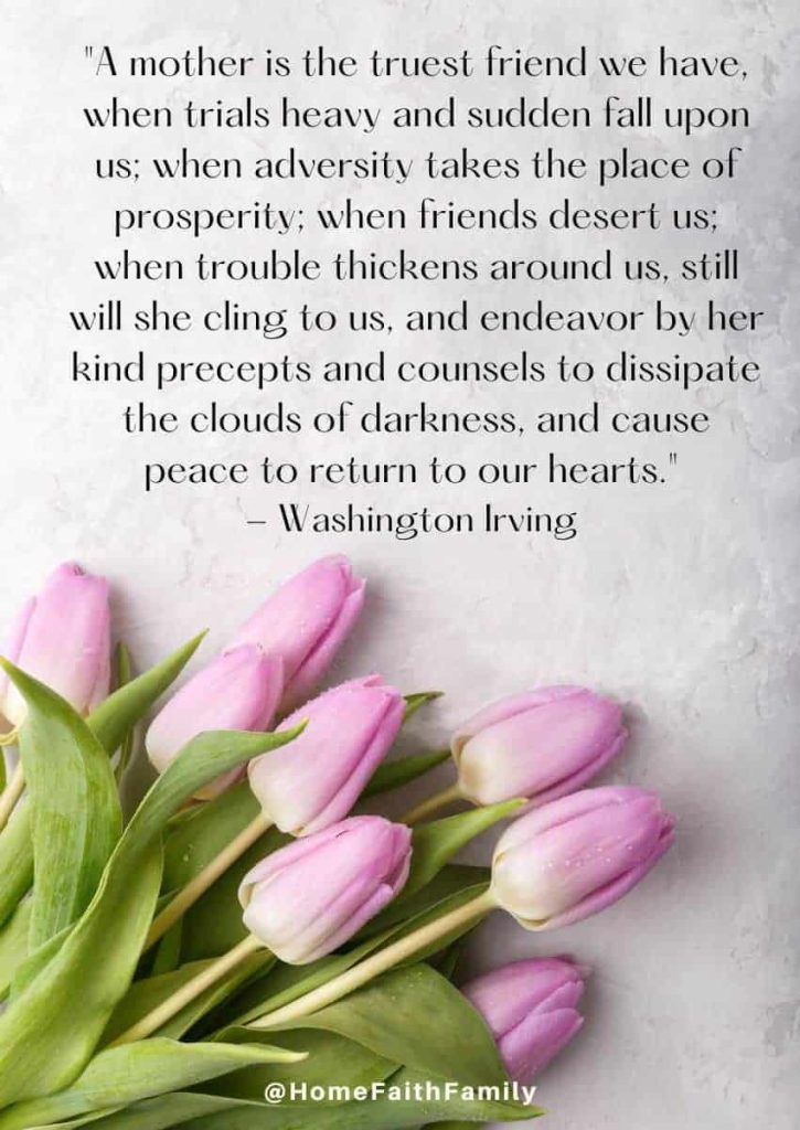 mothers day in heaven quotes washington irving