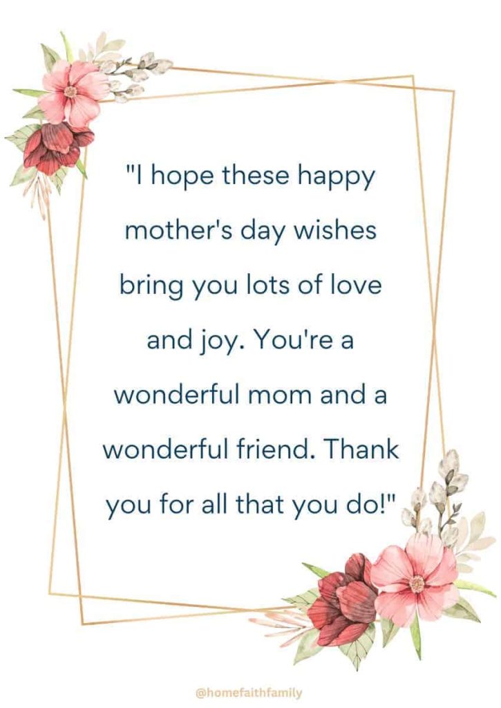 mothers day wishes for friends and family
