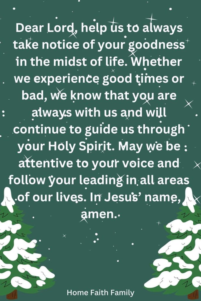 new year prayer gods goodness
