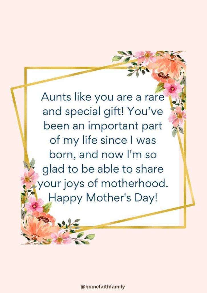 perfect happy mother's day aunt messages