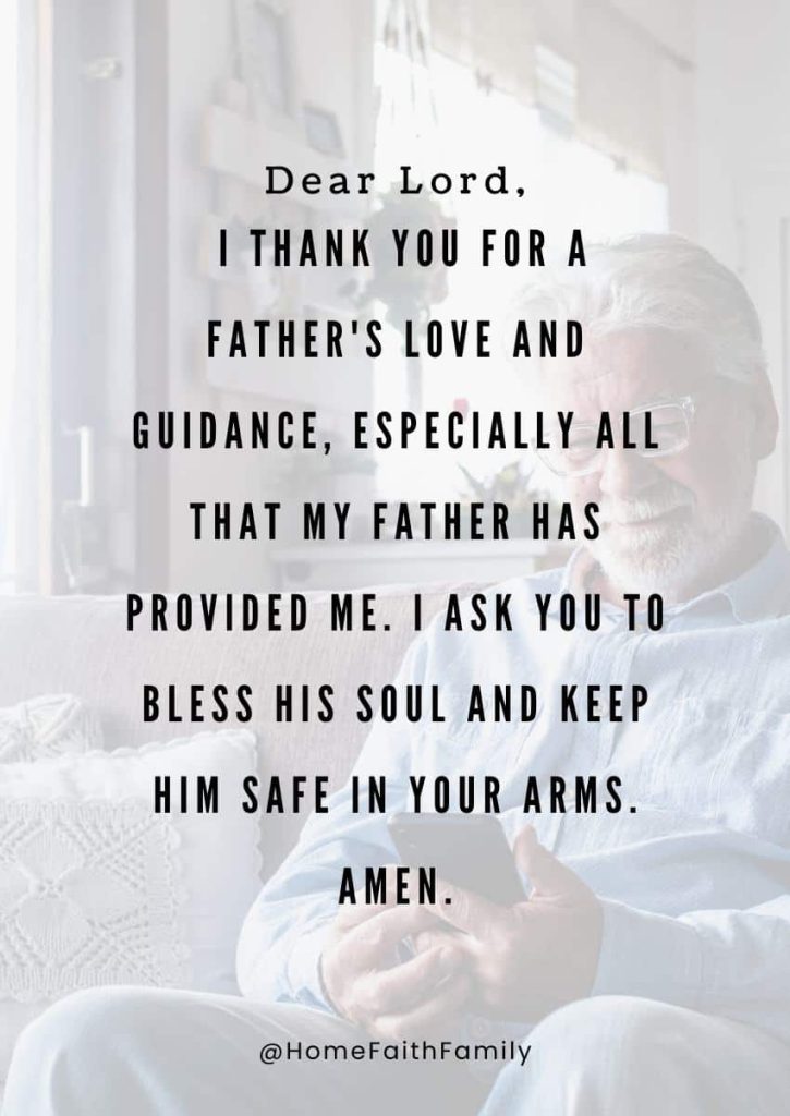 prayers for a father in heaven