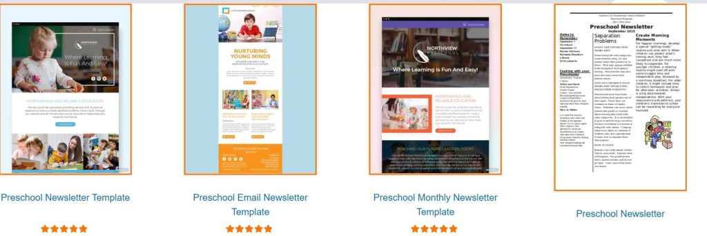 preschool newsletter templates