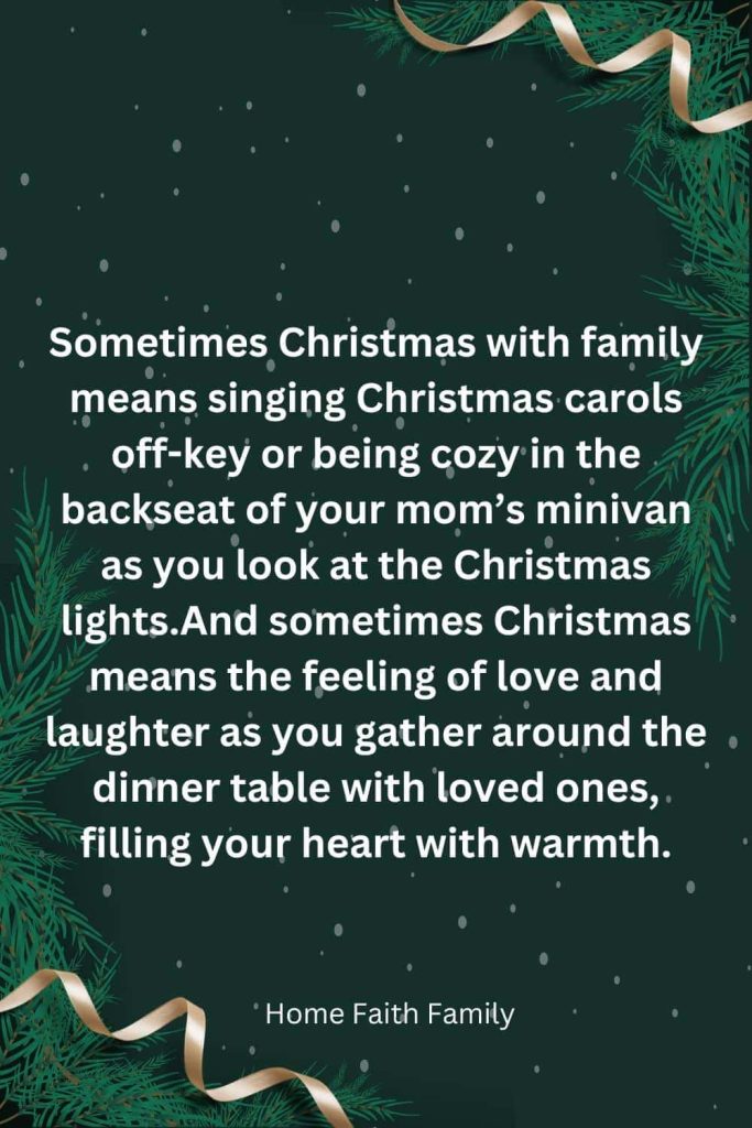 presence of a happy family thankful christmas quote