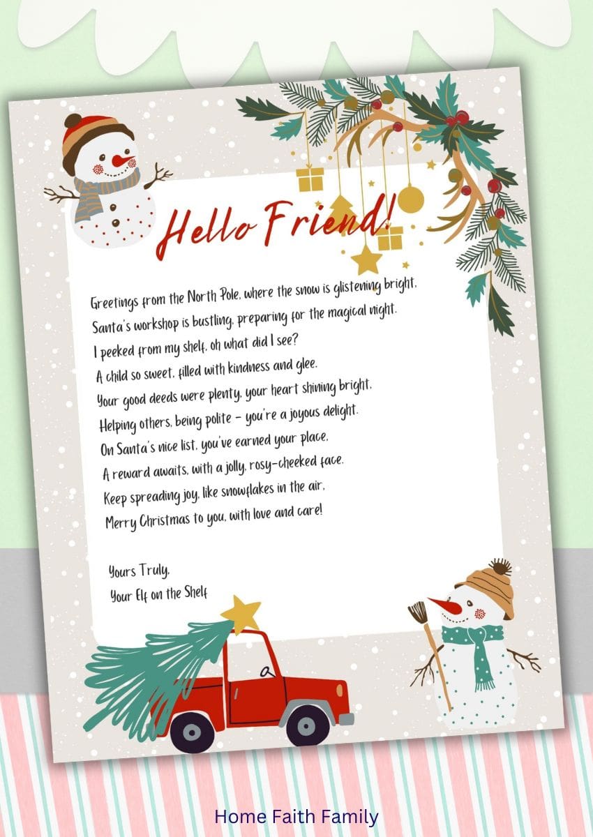 20 Hottest Elf on the Shelf Return Letter Ideas - Home Faith Family