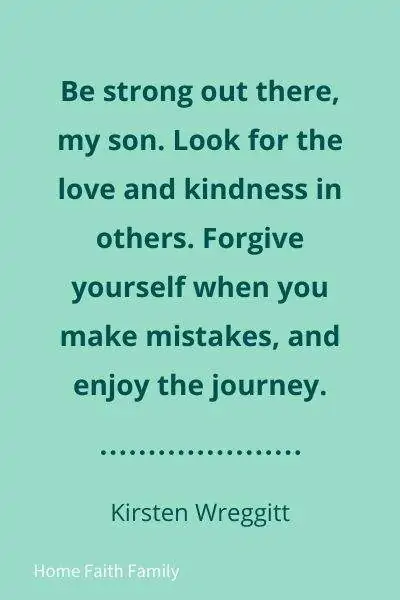 Quote about strong and kind mothers by Kirsten Wreggitt.