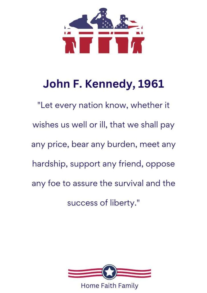short memorial day prayers John F Kennedy