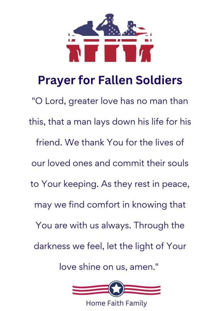 short memorial day prayers for fallen military personnel