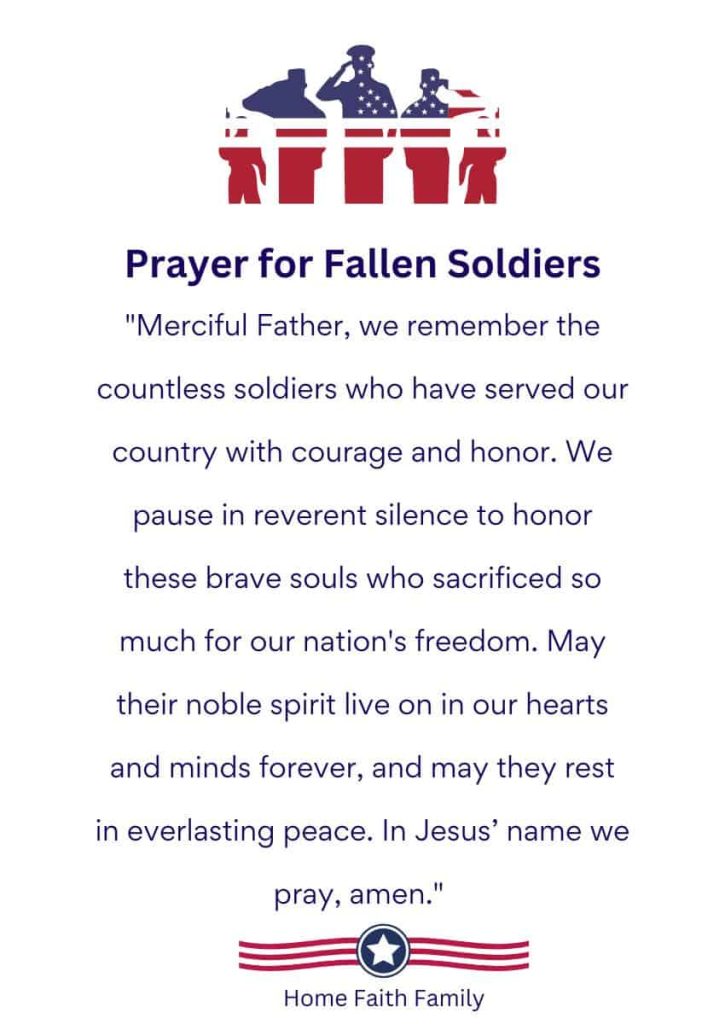 short memorial day prayers for fallen soldiers