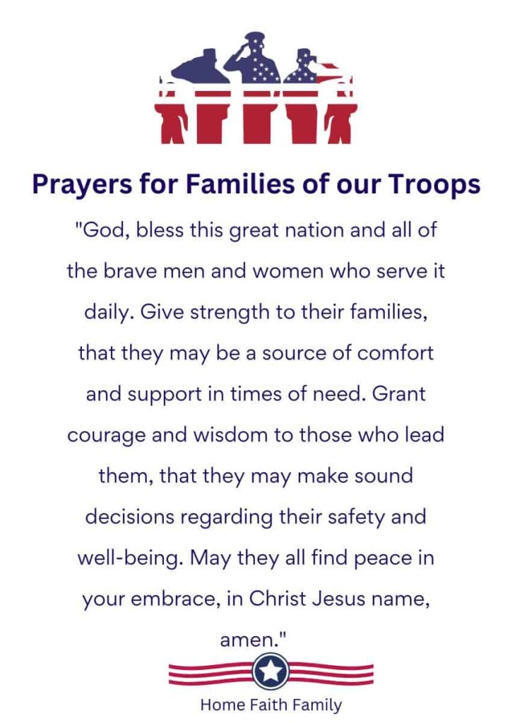 short memorial day prayers for families of our troops