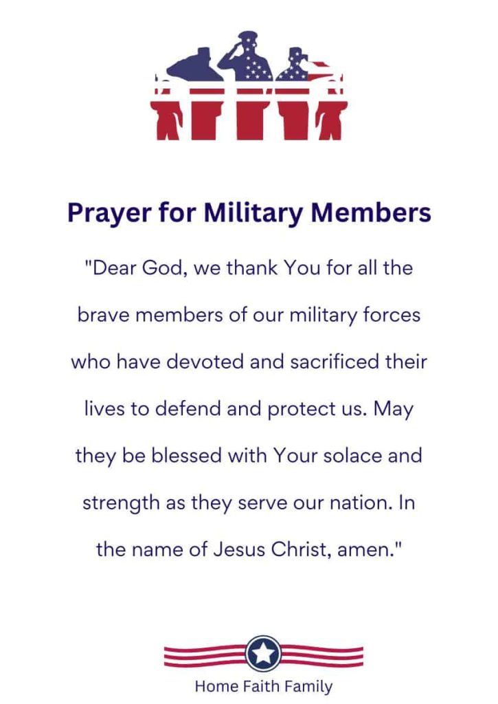 short memorial day prayers for military members