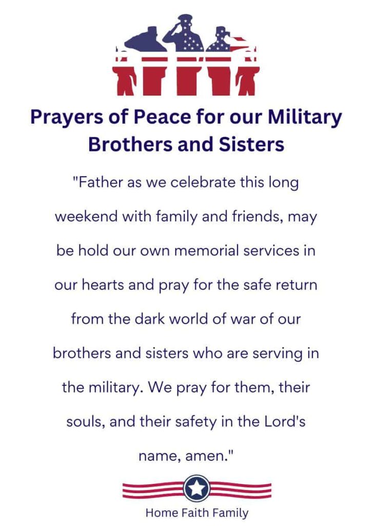 short memorial day prayers for peace