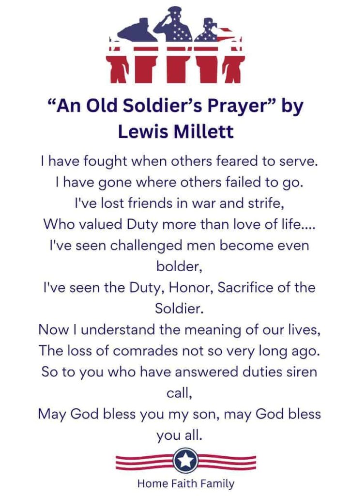 short memorial day prayers lewis millett