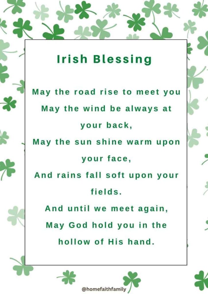 st patricks day poem for kids Irish Blessing