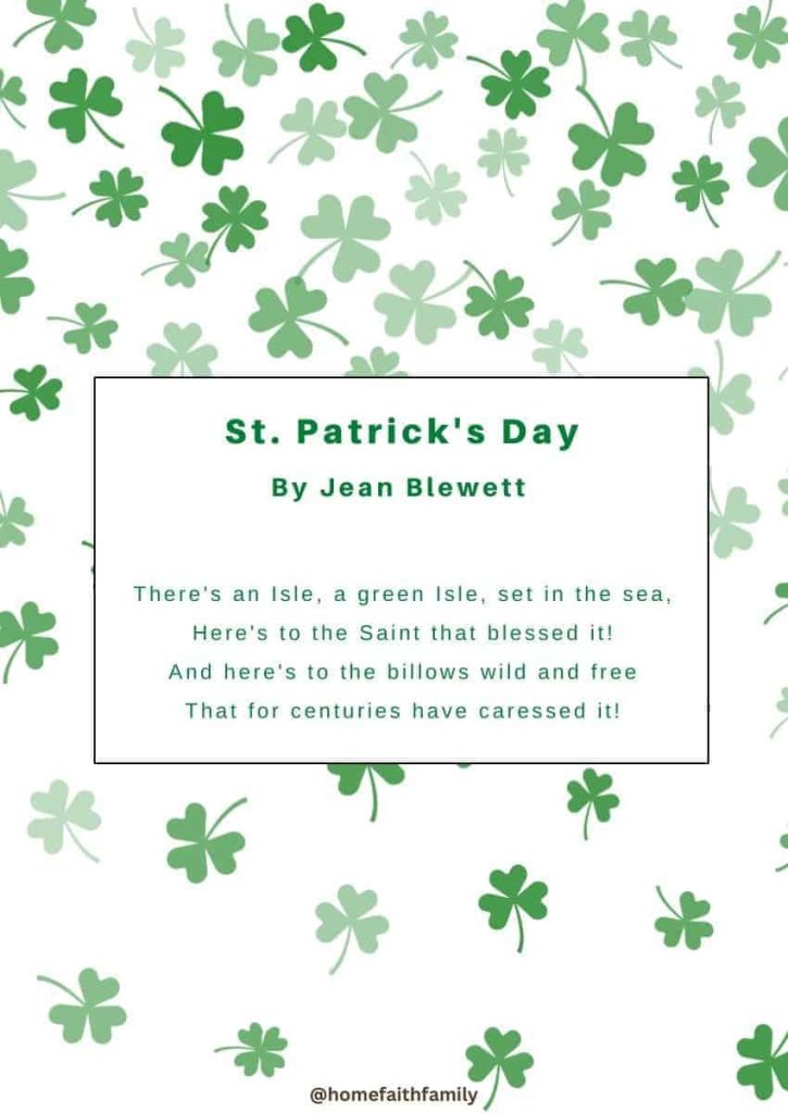 st patricks day poem for kids St. Patrick's Day By Jean Blewett