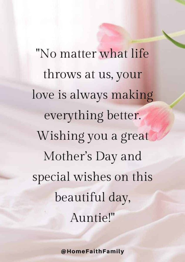sweet mothers day messages for your aunt