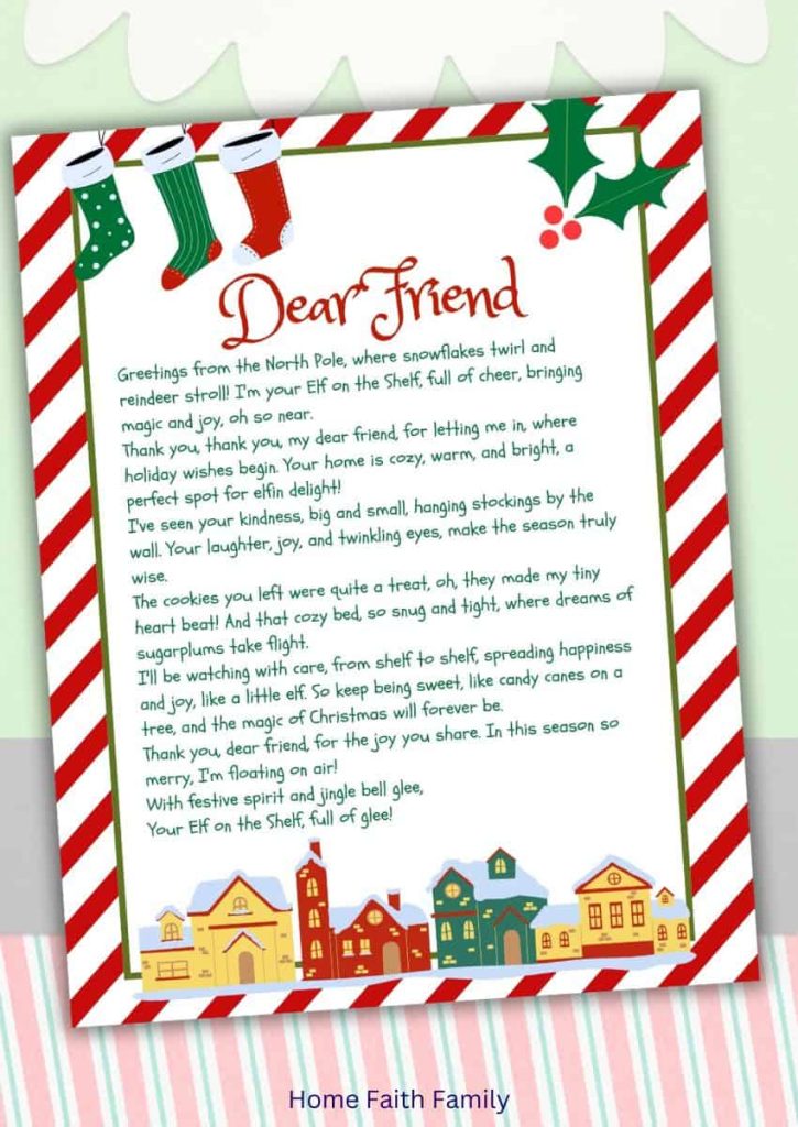 thank you note elf on the shelf introduction letter