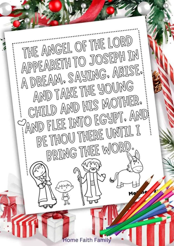 the flight to egypt lds christmas coloring pages