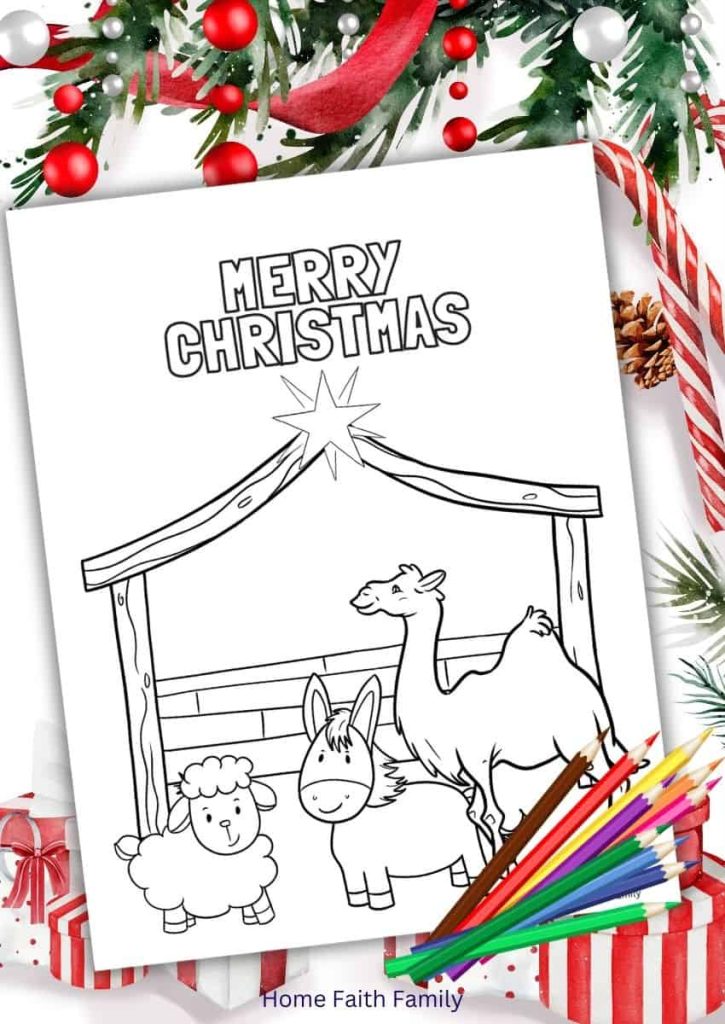 the nativity animals lds christmas coloring pages