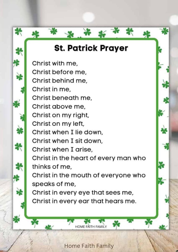 the story behind st patrick breastplate prayer