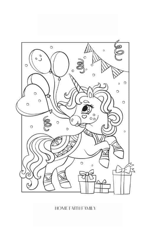 unicorn coloring book printable