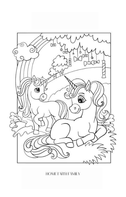 unicorn printable PDF