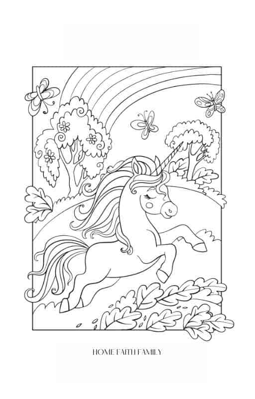 unicorn printing pages