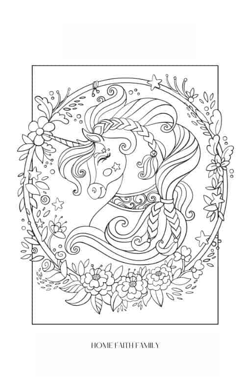 unicorn rainbow coloring pages