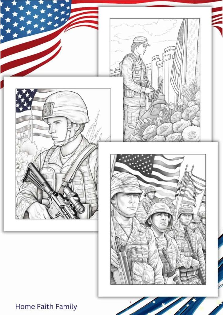 veterans day memorial day coloring page